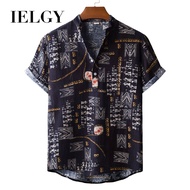 IELGY PL04 Mens shirt casual all-match floral shirt