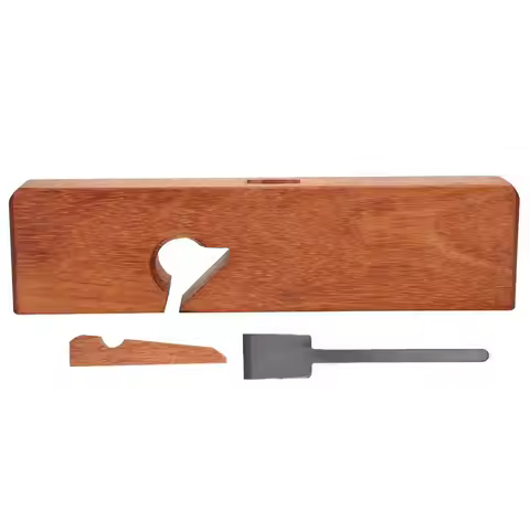 Tool Steel + Wood Wood Block Plane 63mm Cutting Width Cable-line Shoulder Plane 9.7 x 2.5 x 0.9 in H