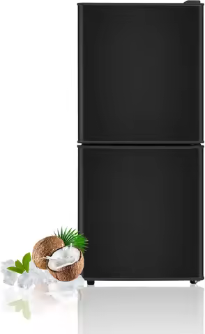 4.2 Cu. Ft. Mini Fridge with Bottom Freezer, 7-Level Temp Control for RV, Dorm, Kitchen, Office, Apa