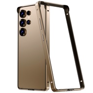 Titanium Gray Metal Bumper Case For Samsung Galaxy S25 Ultra S24 Plus 5G S25ultra S 25 Phone Frame P