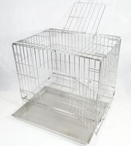 2尺 白鐵狗籠/貓籠/兔籠/寵物籠-不鏽鋼/不銹鋼(304#級)(雙門)正抽底盤
