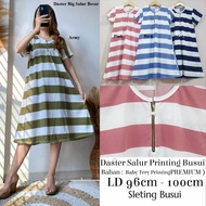 ZIPPERED BUSUI DRESS WITH MOTIF LARGE STRIPEDBIG MADE IN VOXY SPANDEX MATERIAL, COOL AND COMFORTABLE