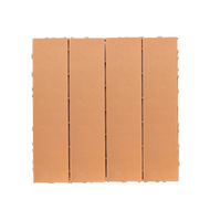 Decking Tile PVC Lantai Motif Lurus 30x30cm Decking Kayu Outdoor Indoor