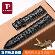 Crocodile Leather Watch Strap Suitable For Tissot And Longines Omega Buckleless Bracelet For Men Black Brown 18 20 22mm