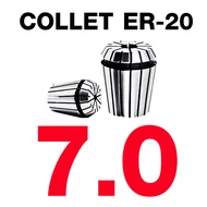 SPRING COLLET ER20 ER Collet คอลเล็ต ER DIA. 2-13mm. ค่าความเที่ยงตรงสูง ใช้กับเครื่องกลึง เครื่องกัด CNC ตัวจับเอ็นมิล ดอกกัด ดอกสว่าน ราคาต่อ 1ชิ้น