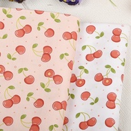 Cute Cartoon Cherry Print Cotton Fabric for Crafting Projects