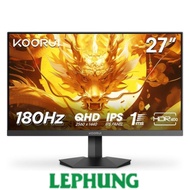 KOORUI G2721V Gaming Monitor (27 inch / 2560 × 1440 QHD/ IPS/IPS / 180Hz / 2*HDMI 2.0+DP 1.4+A/O /Ve