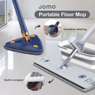 ✅SG Ready Stocks✅ JOMO Hands Free Flat Floor Mop Wet & Dry Mop Lazy Magic Mop 45cm Triangle Mop