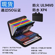 In Stock Waterproof Fireproof Accordion Bag with Handle Storage File Bag Colorful File Storage Handh