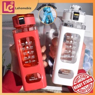 Ins Style Square Water Bottle Large Capacity Bottle Student Portable Bottle With Straw Botol Kapasit