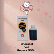 UBAT CIRIT BIRIT , KERACUNAN & KEMBUNG PERUT untuk kucing - CHARCOAL VET (REPACK 50ML)