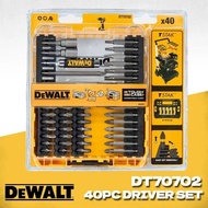 DEWALT DT70702 40 PCS Impact Screwdriver Bit Set With Tough Case Fits TStak Caddy Cordless Drill Dri