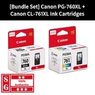 [Bundle Set] Canon Ink Cartridges PG760 XL CL761 XL For PIXMA TS5370 PIXMA TS5370a Ink Cartridges Ca