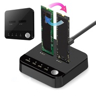 supergoodsales-my Zunate M.2 NVMe SATA SSD Cloner Dock  20Gbps Dual Bay to USB C Enclosure Duplicato