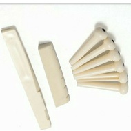 Bridge Pins plus Acoustic Guitar String Saddle - A009
