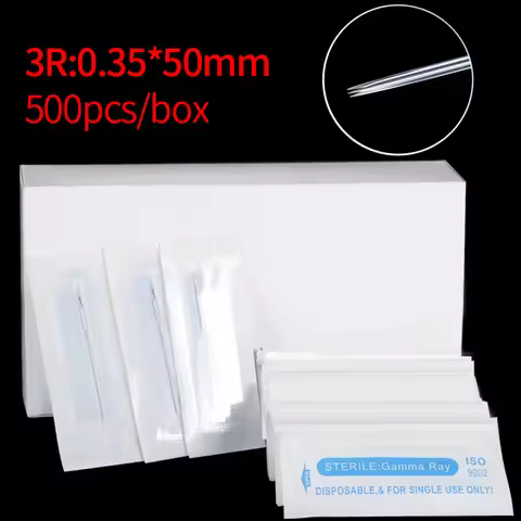 500PCS 1/3/5R 5/7F Traditional Tattoo Needles For Microblading Eyebrow Eyeliner Lip Permanent Makeup