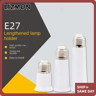 LIZMON Lamp Holder Base, White 65mm/95mm/120mm E27 To E27 Extender, Plastic Extend Extension Socket