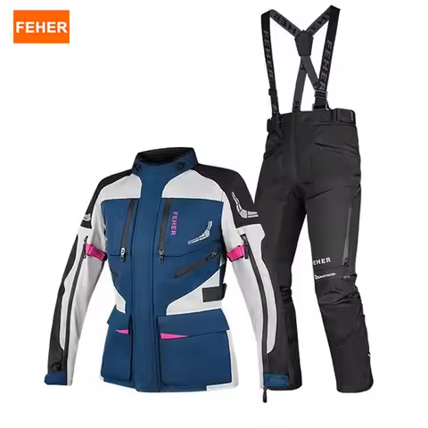 FEHER Motorcycle Touring Suits Woman 3-Layer Waterproof Windproof Warm All Seasons Rally Suit JK-060