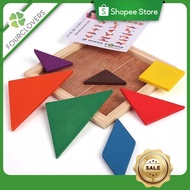 (fourclovers)Tangram DTY colorful wooden jigsaw puzzle for kids/Puzzle Toy