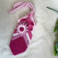 Pink Granny Square Bag, Crochet Bag, Women Bag