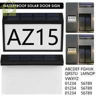 Solar Address Sign IP65/IP68 Waterproof Solar Lighted House Number Sign with Letter and Number  SHOP