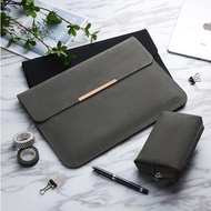 Macbook Air M4 2025 15 Inch Sleeve Bag Leather Cover Standing + Pouch