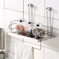 不鏽鋼調味罐架壁掛式，板式設計，好放好拿，調味料架、廚房架、調味料罐架，萬用架