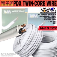 ORIGINAL WIREMAX 75M / 1ROLL PDX TWIN CORE NON-METALLIC WIRE 14/2 - 12/2 PURE COPPER 99.99%