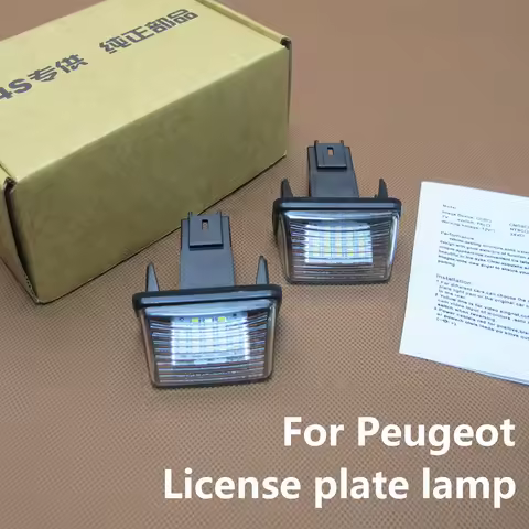 Auto LED License Number Plate Light For Peugeot 206 207 407 406 307 308 5008 C5 Berlingo B9 M49 M59 