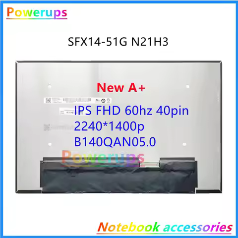 New A+ Laptop LCD/LED Screen For Acer Swift X SFX14-51G N21H3 B140QAN05.0 M140NWHE R1 NV140DRM-N62 2