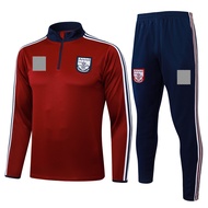 2025-2026 Arsenal Sweatshirt Long Sleeves Football Tracksuits Wine Red Half Zipper Shirt, Man Long P