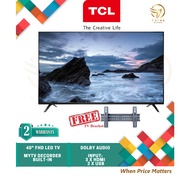 *FREE TV BRACKET* TCL 40" FHD LED TV with DVB-T2(MYTV) 40D3000/ PHILIPS 40PFT5063/68 40 INCH FULL HD ULTRA SLIM LED TV