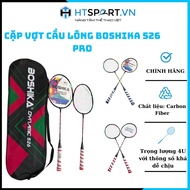 Badminton Racket, Boshika 526 Pro Badminton Racket With Carrying Bag, Solid Material Carbon Fiber Available