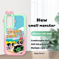 (Monster Case) For OPPO Reno5 Reno7 Z 5G Reno8 5G Casing Cartoon Powerpuff Girls Monster Lens Hp handphone Silicone Softcase