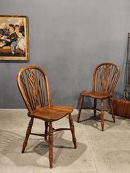 高品質 英國 百年 手工 全實木  溫莎椅 古董椅 木椅 歐洲古董老件 ch1001【卡卡頌  歐洲古董】