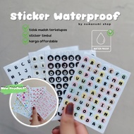 WATERPROOF STICKER ANTI AIR ALPHABET RAISED LETTERS TUMBLER CHERRY FLOWER COQUETTE RIBBON