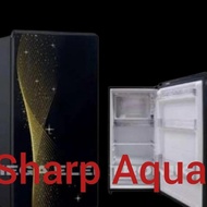 jual kulkas second 1 pintu sharp aqua baru pakai 4 bulan