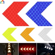 10Pcs/Set Car Reflective Sticker Arrow Sign Tape Night Warning Safety Stickers Bumper Trunk Safety Decoration Auto Accessories
