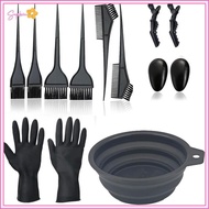 UVIGM> Hair Dye Brush And Bowl Set Ear Caps Dye Mixer Hair Tint Dying Coloring Applicator Dye Tool H