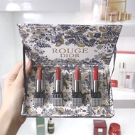 Dior Rouge Houndstooth Sample Lipstick 4 Piece Set 520 Lover Lipstick Set  迪奥千鸟格口红小样4件套