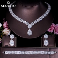 Sepj ชุดเครื่องประดับหรูหราสำหรับงานปาร์ตี้ต่างหูสร้อยคอเพชรสังเคราะห์ AAA คุณภาพสูง SJ134