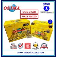 BATERI MOTOSIKAL OSIMA FULLY SEALED GEL BATTERY GTZ5-S GTZ4V YTZ5 YTZ5S FOR YAMAHA Y15, Y15ZR LC135 