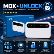 （7.25 SALE) ZTE U50 Unlocked+Mod,5G WiFi Hotspot,5G and 4G+, AX1800 WiFi 6 FREE ts9 antenna (Stock R