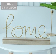 Home word shelf with decorative led lights