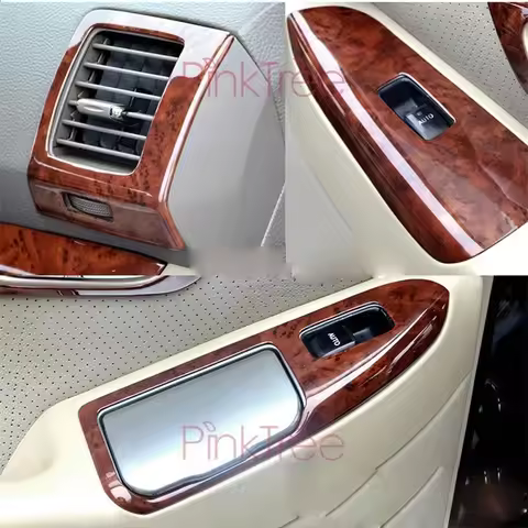 Wooden Color Window Switch Cover For Toyota Land Cruiser 120 Prado FJ120 2003 4 5 6 7 2009 Car Styli