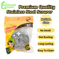 Quality Stainless Steel Scourer Winding Scrubbers Kitchen Cleaning Brush Stubborn Stains Gosok Periu