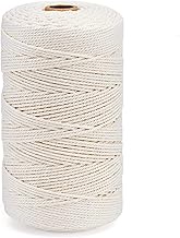 Cotton Butchers Twine, 100% Cotton Kitchen Twine String, 2mm Cotton Rope 492feet for Cooking Meat, R