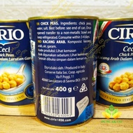 Cirio Ceci Chickpeas / Kacang Arab Dalam Larutan Garam Kaleng 400gr