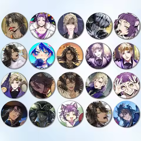 Cartoon Twisted Wonderland Game Badges Tinplate Soft Button Pin Brooch Metal Badge Custom Jewelry Ac