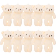 Toyvian 10 Pcs Mini Stuffed Bears: Mini Plush Bear Pendant, 4.3 inch Cute Tiny Soft Stuffed Animals 
